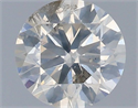Natural Diamond 0.71 Carats, Round with Very Good Cut, L Color, I1 Clarity and Certified by IGI
