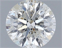 Natural Diamond 0.70 Carats, Round with Very Good Cut, G Color, I1 Clarity and Certified by IGI