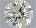 Natural Diamond 0.70 Carats, Round with Excellent Cut, K Color, I1 Clarity and Certified by IGI
