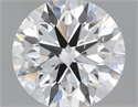 Natural Diamond 0.41 Carats, Round with Excellent Cut, F Color, SI1 Clarity and Certified by IGI