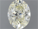 Natural Diamond 1.00 Carats, Oval with  Cut, K Color, VVS2 Clarity and Certified by IGI