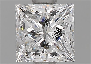 Picture of Natural Diamond 0.72 Carats, Princess with  Cut, F Color, IF Clarity and Certified by GIA