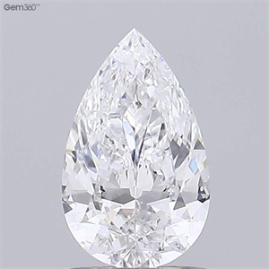 Picture of Natural Diamond 1.00 Carats, Pear with  Cut, D Color, SI2 Clarity and Certified by HRD