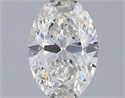 Natural Diamond 0.50 Carats, Oval with  Cut, H Color, SI1 Clarity and Certified by GIA