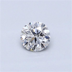 Picture of Natural Diamond 0.40 Carats, Round with Very Good Cut, D Color, SI2 Clarity and Certified by GIA