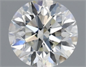 Natural Diamond 0.55 Carats, Round with Excellent Cut, J Color, VVS1 Clarity and Certified by GIA