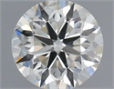 Natural Diamond 0.42 Carats, Round with Excellent Cut, H Color, SI1 Clarity and Certified by IGI