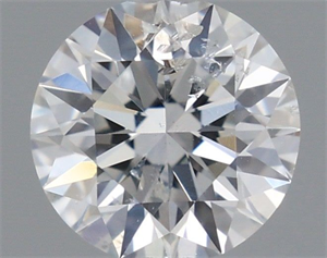 Picture of Natural Diamond 0.52 Carats, Round with Excellent Cut, E Color, I1 Clarity and Certified by GIA