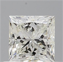 Natural Diamond 0.70 Carats, Princess with  Cut, H Color, VS1 Clarity and Certified by IGI