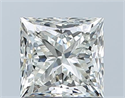 Natural Diamond 1.00 Carats, Princess with  Cut, H Color, VVS1 Clarity and Certified by IGI