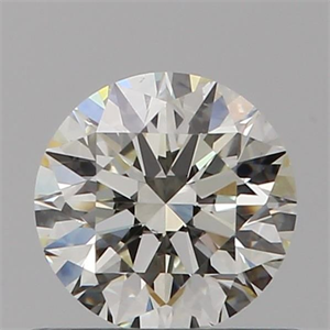 Picture of Natural Diamond 0.54 Carats, Round with Excellent Cut, I Color, VS2 Clarity and Certified by IGI