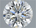 Natural Diamond 0.52 Carats, Round with Excellent Cut, H Color, SI1 Clarity and Certified by IGI