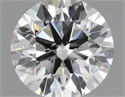 Natural Diamond 0.52 Carats, Round with Excellent Cut, H Color, SI1 Clarity and Certified by IGI