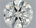 Natural Diamond 0.50 Carats, Round with Excellent Cut, I Color, I1 Clarity and Certified by IGI