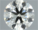 Natural Diamond 0.90 Carats, Round with Excellent Cut, L Color, VS2 Clarity and Certified by IGI