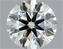Natural Diamond 0.90 Carats, Round with Excellent Cut, K Color, VS2 Clarity and Certified by IGI
