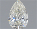 Natural Diamond 0.50 Carats, Pear with  Cut, J Color, VVS2 Clarity and Certified by GIA