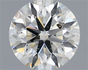 Picture of Natural Diamond 0.61 Carats, Round with Excellent Cut, H Color, SI1 Clarity and Certified by IGI