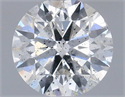 Natural Diamond 0.41 Carats, Round with Excellent Cut, E Color, I1 Clarity and Certified by IGI