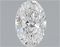 Natural Diamond 0.63 Carats, Oval with  Cut, E Color, VS1 Clarity and Certified by GIA