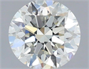 Natural Diamond 0.62 Carats, Round with Excellent Cut, I Color, VVS2 Clarity and Certified by IGI