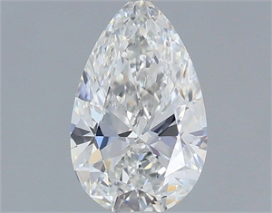 Picture of Natural Diamond 0.55 Carats, Pear with  Cut, E Color, VVS2 Clarity and Certified by IGI