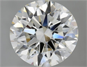 Natural Diamond 4.01 Carats, Round with Excellent Cut, H Color, VVS2 Clarity and Certified by IGI