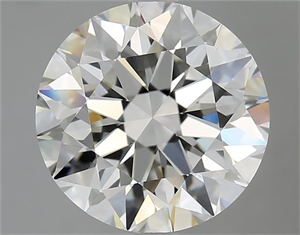 Picture of Natural Diamond 4.00 Carats, Round with Excellent Cut, H Color, VVS2 Clarity and Certified by IGI