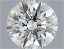 Natural Diamond 0.73 Carats, Round with Excellent Cut, J Color, IF Clarity and Certified by IGI