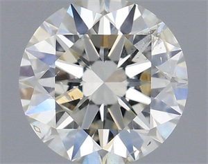 Picture of Natural Diamond 0.50 Carats, Round with Excellent Cut, H Color, SI2 Clarity and Certified by IGI