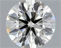 Natural Diamond 0.50 Carats, Round with Excellent Cut, J Color, VS2 Clarity and Certified by IGI