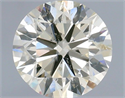 Natural Diamond 0.73 Carats, Round with Very Good Cut, L Color, SI2 Clarity and Certified by IGI
