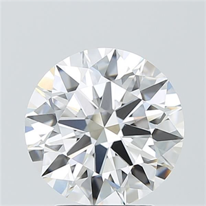 Picture of Lab Grown Diamond 3.09 Carats, Round with Ideal Cut, D Color, VVS2 Clarity and Certified by IGI