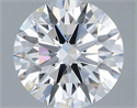 Lab Grown Diamond 1.04 Carats, Round with Ideal Cut, D Color, VVS2 Clarity and Certified by IGI