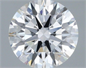 Lab Grown Diamond 1.05 Carats, Round with Ideal Cut, D Color, VVS2 Clarity and Certified by IGI