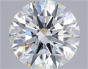 Lab Grown Diamond 3.08 Carats, Round with Ideal Cut, D Color, VVS2 Clarity and Certified by IGI