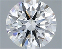 Lab Grown Diamond 1.05 Carats, Round with Ideal Cut, D Color, VVS2 Clarity and Certified by IGI