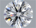 Lab Grown Diamond 1.02 Carats, Round with Ideal Cut, D Color, VVS1 Clarity and Certified by IGI