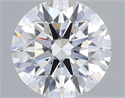 Lab Grown Diamond 1.04 Carats, Round with Ideal Cut, D Color, VVS2 Clarity and Certified by IGI