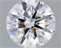 Lab Grown Diamond 0.89 Carats, Round with Ideal Cut, D Color, VVS2 Clarity and Certified by IGI