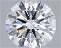 Lab Grown Diamond 2.06 Carats, Round with Ideal Cut, E Color, VVS2 Clarity and Certified by IGI