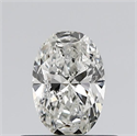 Natural Diamond 0.50 Carats, Oval with  Cut, I Color, I1 Clarity and Certified by GIA