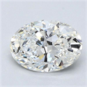 Natural Diamond 1.21 Carats, Oval with  Cut, G Color, VVS1 Clarity and Certified by GIA