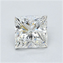 Natural Diamond 1.70 Carats, Princess with  Cut, I Color, SI2 Clarity and Certified by GIA