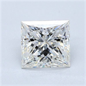 Natural Diamond 1.54 Carats, Princess with  Cut, I Color, VVS2 Clarity and Certified by GIA