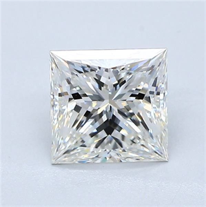 Picture of Natural Diamond 1.54 Carats, Princess with  Cut, I Color, VVS2 Clarity and Certified by GIA