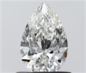 Natural Diamond 0.60 Carats, Pear with  Cut, H Color, VVS2 Clarity and Certified by IGI
