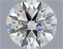 Natural Diamond 0.70 Carats, Round with Excellent Cut, I Color, VVS2 Clarity and Certified by IGI