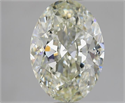 Natural Diamond 1.80 Carats, Oval with  Cut, K Color, VS1 Clarity and Certified by GIA