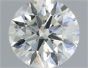 Natural Diamond 0.54 Carats, Round with Excellent Cut, H Color, SI1 Clarity and Certified by IGI